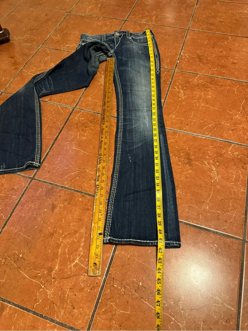 Rock Revival Women’s Bootcut Jeans Size 25 Dark Wash Embroidered Y2K